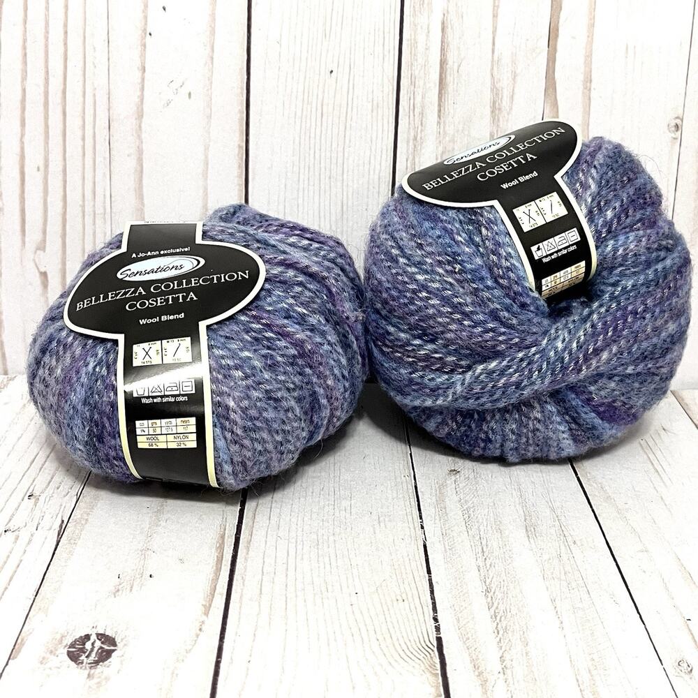 Sensations Bellezza Collection Cosetta Wool Blend Cosetta Purple Lot of 2 Skeins
